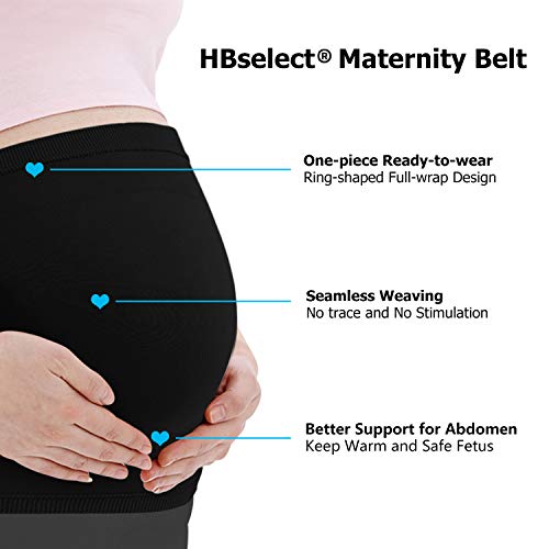 HBselect Fajas De Embarazo para Premamá Pack 3 Multicolor Banda Faja para Soporte Abdominal Durante El Embarazo con 3 Hebillas De Extensión Cintura para Embarazadas