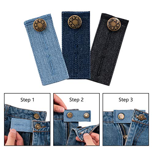 HBselect Fajas De Embarazo para Premamá Pack 3 Multicolor Banda Faja para Soporte Abdominal Durante El Embarazo con 3 Hebillas De Extensión Cintura para Embarazadas