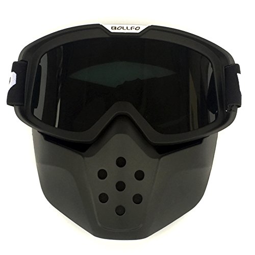 HCMAX Motocicleta Gafas de Protección Con Máscara Facial Desmontable Estilo Harley Casco Equitación Gafas de sol Regalo de San Valentín