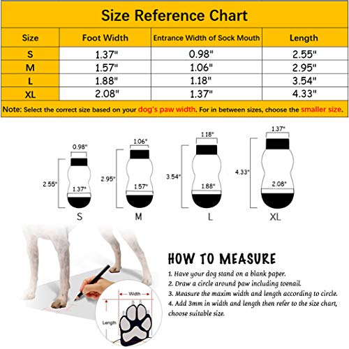 Hcpet Calcetines Antideslizantes para Perros, Protectores de Patas para Perros Gatos, Control de tracción para el Uso en Interiores, Ajuste para Perros Extra pequeños a Grandes (Azul, S)