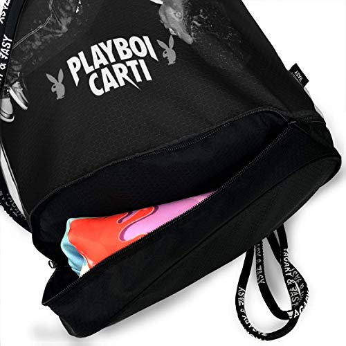 Hdadwy Playboi Carti Paquete de Personalidad multifunción Mochila con cordón Bolsa de Deporte para Todos