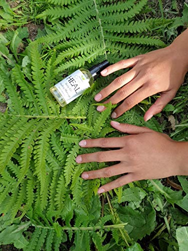 HEAL - Aceite Corporal y para Masajes de Aromaterapia, Sana los Músculos Adoloridos y Alivia Dolores y Molestias. Aceites Naturales de Almendra, Caléndula, B5, Lavanda y Enebro.