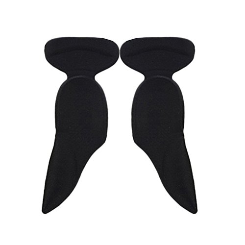 Healifty 2 Pares de Almohadillas de talón Autoadhesivas empuñaduras de Forro Arco de Silicona talón Posterior cojín 3 en 1 Plantillas (Negro Albaricoque)