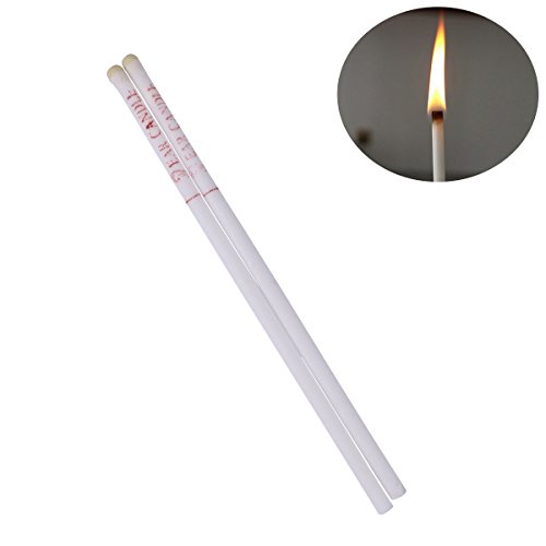 healifty 50 unidades de oído velas de oído velas ohrwachs Vela con filtro de seguridad para la limpieza (Color Blanco)