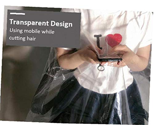 Heall 100 Piezas por Paquete de un Solo Uso de la Moda del Pelo del Tinte del Cabo Duradero PE Envoltura de Tela de Pelo Corte de Pelo el Aceite de emú Desposable peluquería Delantal