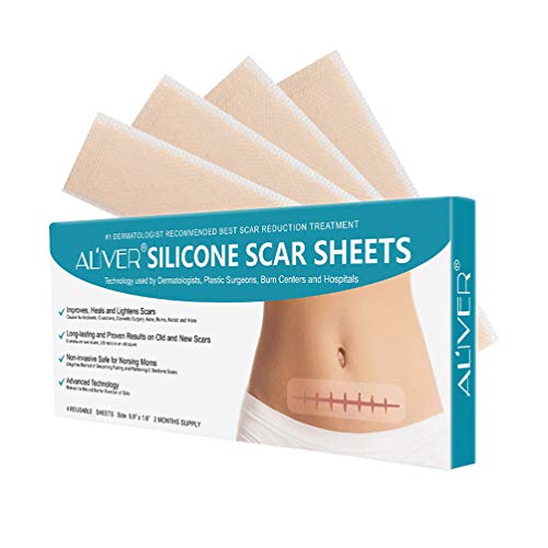 HEALLILY 1 Caja de Sábanas de Silicona para Cicatrices Profesionales para Cicatrices Causadas por Una Cirugía de Cesárea Quemaduras de Acné Queloide Y Más