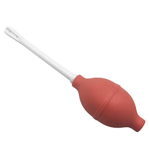 HEALLILY Kit de Limpieza Vaginal de Vagina Anal con Bombilla Enema de Silicona para Hombres Y Mujeres (Rojo)