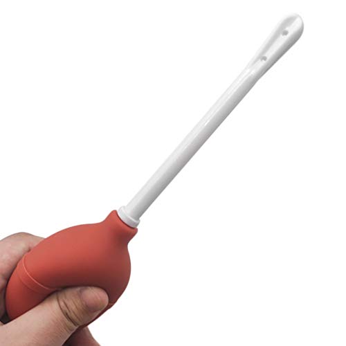 HEALLILY Kit de Limpieza Vaginal de Vagina Anal con Bombilla Enema de Silicona para Hombres Y Mujeres (Rojo)