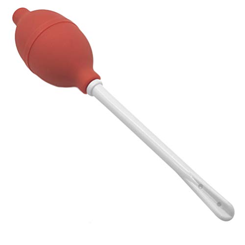 HEALLILY Kit de Limpieza Vaginal de Vagina Anal con Bombilla Enema de Silicona para Hombres Y Mujeres (Rojo)