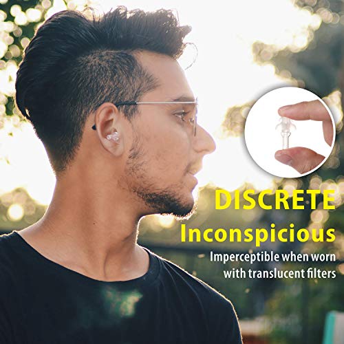 Hearprotek Tapones para los oídos para conciertos de alta fidelidad, 2 Pares tapones protección auditiva-23db para músicos, festival, DJ, Músicos & discotecas (Rojo coral)