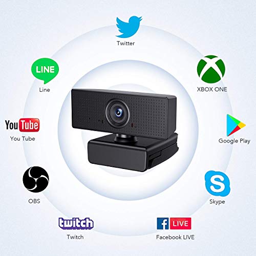 Heegomn - Webcam HD con micrófono, USB 1080P/30fps Video Webcam para PC, para vapor en vivo/oficina en casa o clase en línea