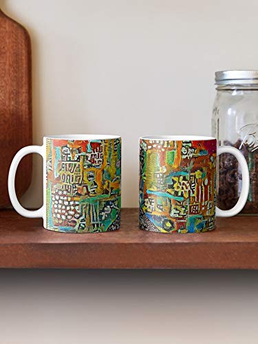 hellofresh Mexican Portrait Vivid Kahlo Frida Mature Tribute Painter Best Mug Tiene 11oz de Mano Hechas de cerámica de mármol Blanco