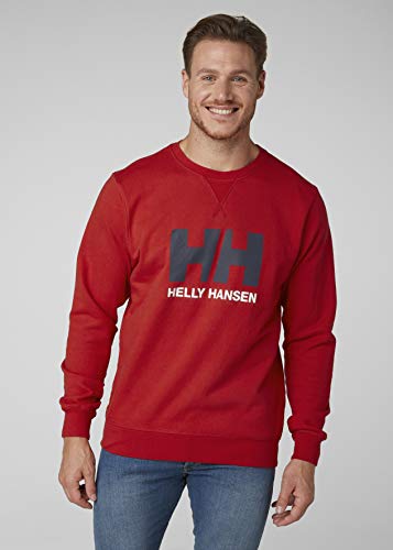 Helly Hansen Hh Logo Crew Sweat, Sudadera para Hombre, Rojo (Rojo 110), X-Large