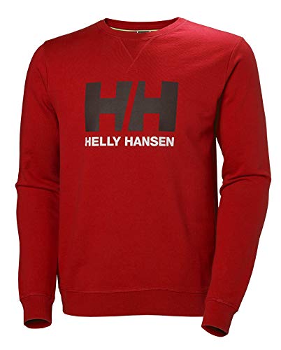 Helly Hansen Hh Logo Crew Sweat, Sudadera para Hombre, Rojo (Rojo 110), X-Large