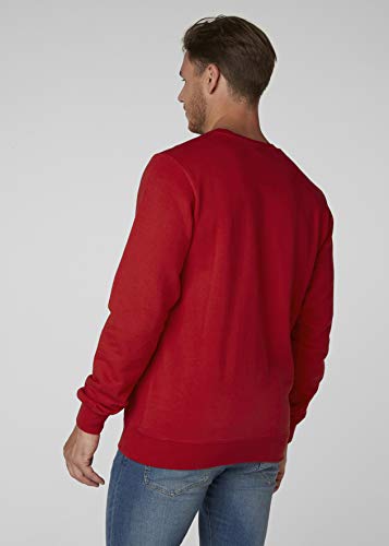 Helly Hansen Hh Logo Crew Sweat, Sudadera para Hombre, Rojo (Rojo 110), X-Large