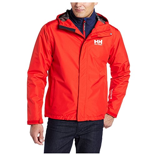 Helly Hansen Seven J Chaqueta impermeable con forro de secado rápido, cortaviento y transpirable para hombre y para uso diario