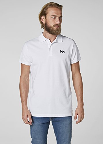 Helly Hansen TRANSAT Polo Polo, Hombre, Blanco (Blanco 001), Medium (Tamaño del Fabricante:M)