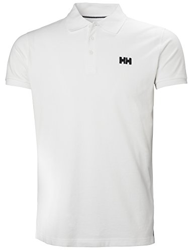 Helly Hansen TRANSAT Polo Polo, Hombre, Blanco (Blanco 001), Medium (Tamaño del Fabricante:M)
