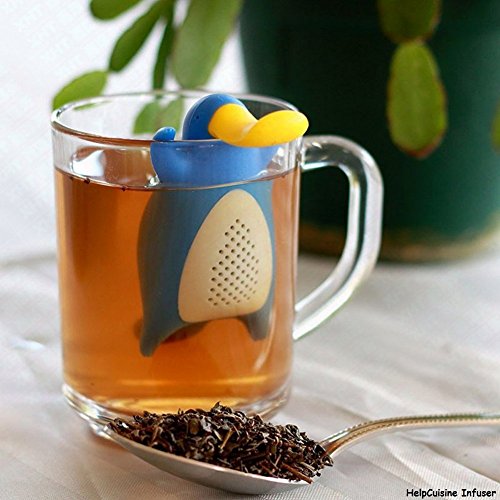 HelpCuisine® infusor de te/infusionador/colador te/filtro te/infusores de te, hecho de silicona 100% alimentaria libre de BPA, infusor en forma de Ornitorrinco, (Ornitorrinco + caja de regalo)