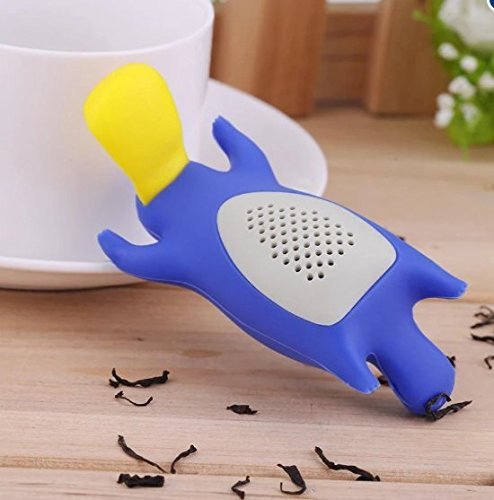 HelpCuisine® infusor de te/infusionador/colador te/filtro te/infusores de te, hecho de silicona 100% alimentaria libre de BPA, infusor en forma de Ornitorrinco, (Ornitorrinco + caja de regalo)