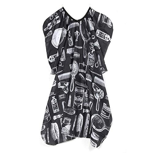 Hemore - Capa de peluquería para peluquería, peluquería, peluquería, peluquería, para cortar el pelo, capa de ropa (patrones de cisternas/botellas y cepillos)