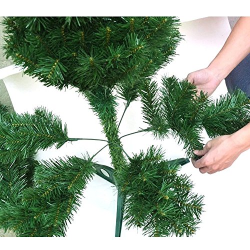 Hengda® Árbol de Navidad Artificial PINOS único Árbol Decorativo con Soporte en plástico Christmas 220CM Verde con 1000ramas Material PVC