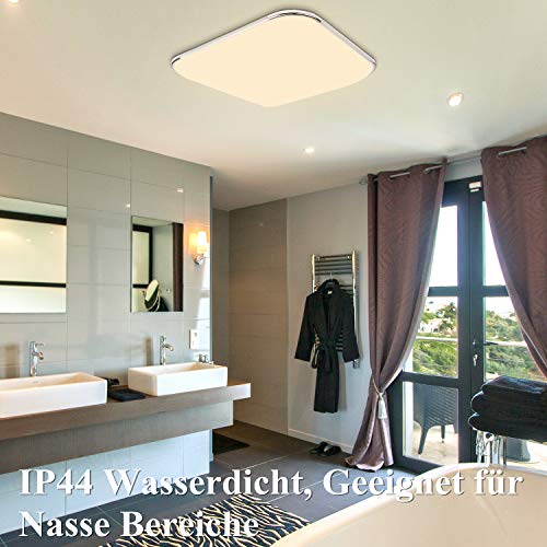 Hengda Plafon led de techo, 36W lamparas de techo habitacion, Moderna LED Plafón para Sala de Estar Baño Dormitorio Cocina Balcón Pasillo Comedor IP44, Blanco cálido