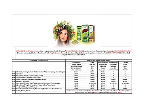 Henna Natural Colorante en Crema, Color Marrón Natural 10, Sin Amoniaco, Sin Sulfatos, Sin Parabenos