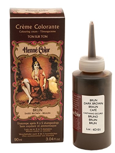 Henné Color - tinte de henna para el cabello, marrón oscuro, 90 ml
