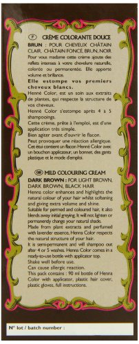 Henné Color - tinte de henna para el cabello, marrón oscuro, 90 ml