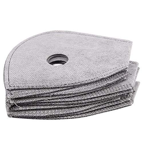 Henreal 10 Piezas de carbón Activado Anti Polvo filtros de mascarilla para Motocicleta Bicicleta esquí Montar a Caballo