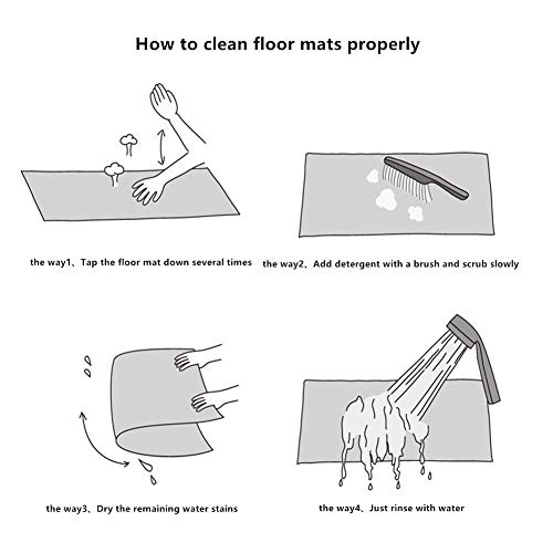 Heqing Felpudo Cubierta raspador, Dentro y Fuera Delante de la Puerta Felpudo, múltiple Felpudo tamaño. (Color : A, Size : 100X120CM)