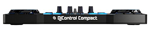 Hercules - DJCONTROL Compact - Controlador DJ - PC/Mac - Tamaño Compacto - Ligero