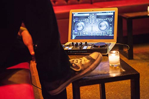 Hercules - DJCONTROL Compact - Controlador DJ - PC/Mac - Tamaño Compacto - Ligero