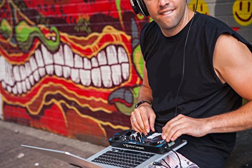 Hercules - DJCONTROL Compact - Controlador DJ - PC/Mac - Tamaño Compacto - Ligero