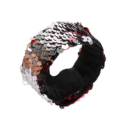 Herefun 16 Piezas Reversible Pulsera Sirena Slap, Magic Pulseras Palmada Lentejuela Juguetes con Cómodo Forro deTerciopelo Regalo, Surtidas para Fiesta y Festival, Regalos para Niñas y Niños