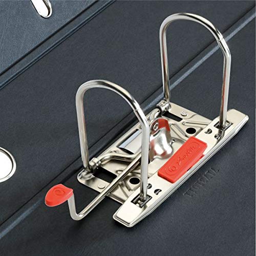 Herlitz Ladylike Flowers - Carpeta de cartón (A4, Almacenamiento, Azul oscuro, Rosa, Anilla en D, 8 cm)