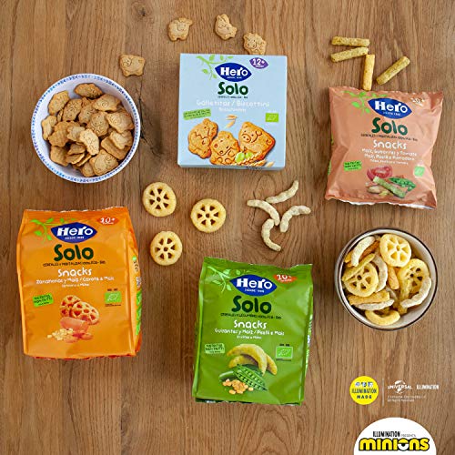 Hero Baby - Pack Merienda Minions, Incluye 4 Bolsitas, 4 Snacks, Juegos y Coloreables - 605 g