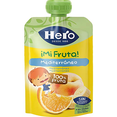 Hero - Bolsita De Fruta Nanos  Mediterráneo 100 gr - Pack de 6 (Total 600 grams)