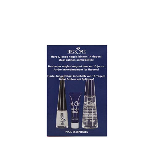 Herome Nail Essentials Kit de manicura - Remedio para uñas débiles y partidas (Azul)