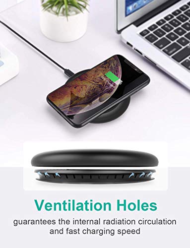 Hevanto 15W Cargador Inalámbrico,15W Wireless Carga para LG V30/G7/G8,7.5W Carga Rápida para iPhone 11/11 Pro/11 Pro MAX/XS Max/XR/XS/X/8/8 Plus,10W para Galaxy S20/S10/Note 10/Huawei Mate 30,AirPods