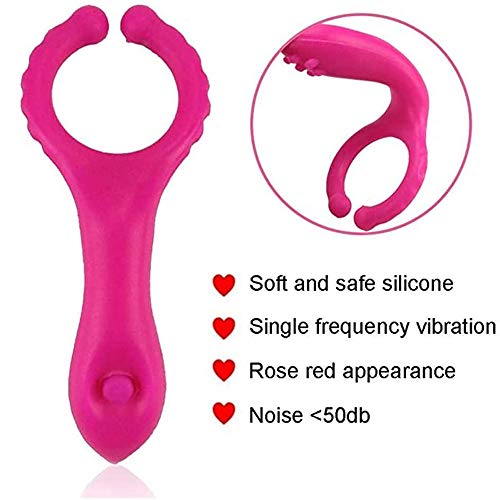 HHDM Estimulación del Clítoris Masajeador Portátil 10 Modos de Frecuencia Anillo de vibración Silicona Suave para Relajar el Cuerpo