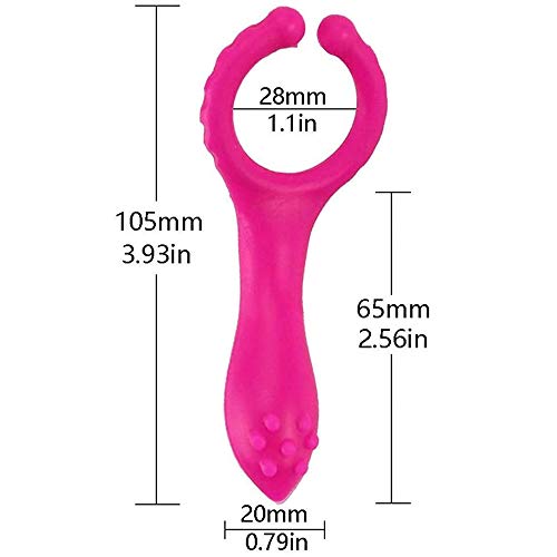 HHDM Estimulación del Clítoris Masajeador Portátil 10 Modos de Frecuencia Anillo de vibración Silicona Suave para Relajar el Cuerpo