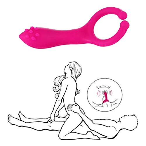 HHDM Estimulación del Clítoris Masajeador Portátil 10 Modos de Frecuencia Anillo de vibración Silicona Suave para Relajar el Cuerpo