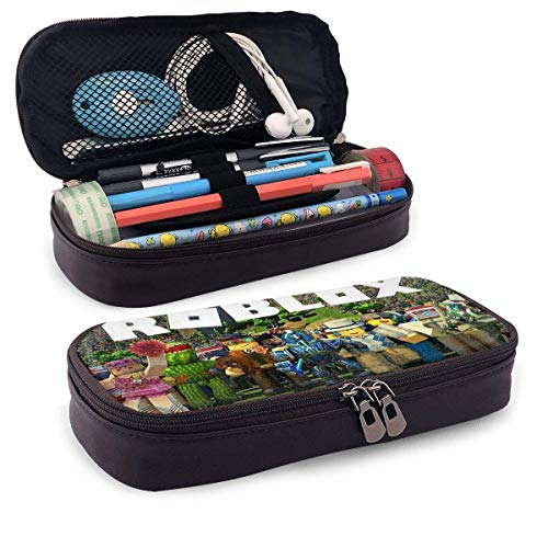 HHELI Ro-blox Estuche Estuche para lápices de gran capacidad, bolígrafo de colores, papelería, bolsa de almacenamiento para estudiantes universitarios de secundaria, oficina, niñas, niños, adultos,