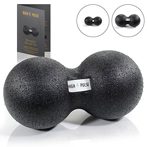 High Pulse Bolas de Masaje 12 cm + Poster Explicativo - Pelotas dobles para masaje y regeneracion muscular en cuello y espalda