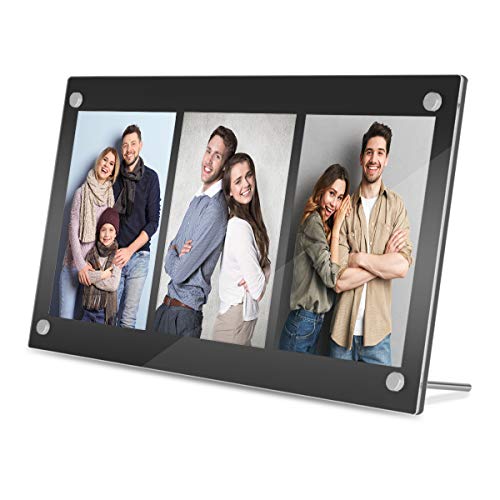 HIIMIEI Marco de Fotos acrílico para 3 Fotos, Marcos de Fotos de 13x18 cm Múltiples Fotos, 2020 Idea Gift para Familia, Negro