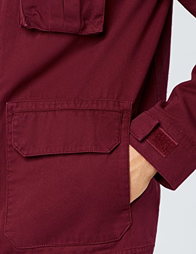 HIKARO Parka Corta Hombre, Rojo (Burgundy), 50 (Talla del fabricante: Medium)