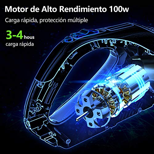 Hikeren Aspiradora de Mano, Aspirador de Mano Sin Cable, 7000PA, Aspiradora de Mano Sin Cable Potente, Batería de 2600mAh, Luz LED, Filtro de Acero Inoxidable, 3 Boquillas para Hogar y Coche