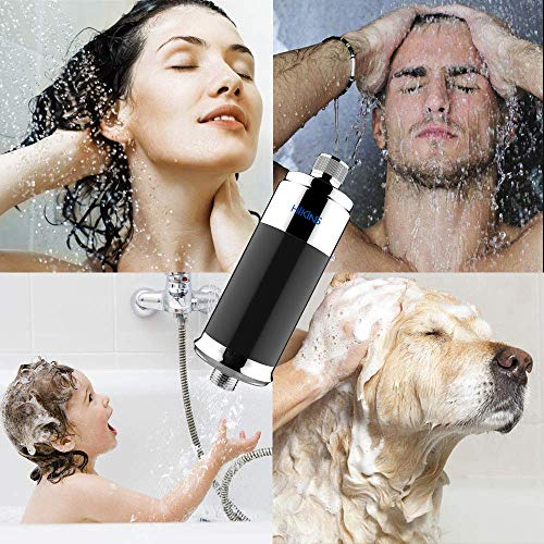 HiKiNS Filtro de ducha, suavizante de agua de 15 etapas, protege tu cabello y la piel, filtro de cabezal de ducha más saludable, filtra eficazmente el cloro de metal pesado